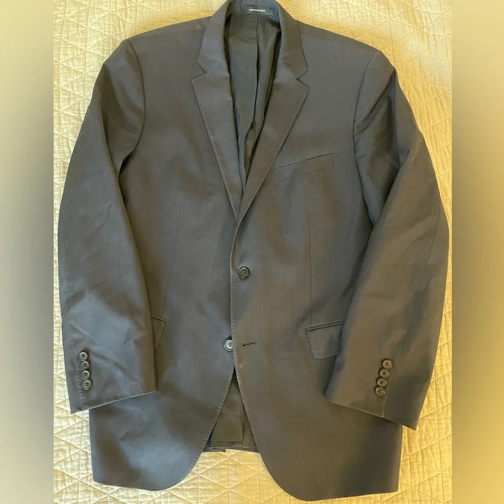 HUGO BOSS‎ Slim Fit The Jam/Sharp Wool Blazer in Grayish Blue Size 42 R $595